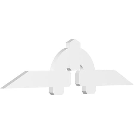 Ekena Millwork Ericson Architectural Grade PVC Gable Bracket, 72"W x 18"H x 2"D x 6"F, 6/12 Pitch GBP072X18X0206ERI00